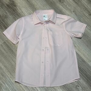 All in Motion boys‎ Short Sleeve dress shirt boys 6/7 pastel light pink color.